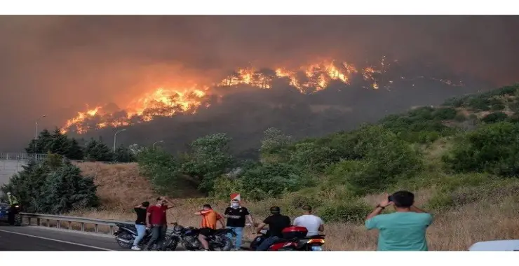Çiftçiler orman yangınına karşı çukur kazmaya başladı