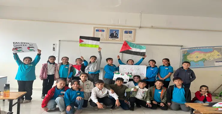 CEYLANPINAR’DA OKULLARDAN GAZZE’YE ANLAMLI DESTEK