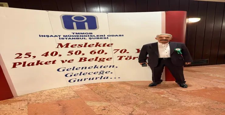 MESLEKTE 50. YIL PLAKETİ CEHVER KIRMIZI’YA VERİLDİ