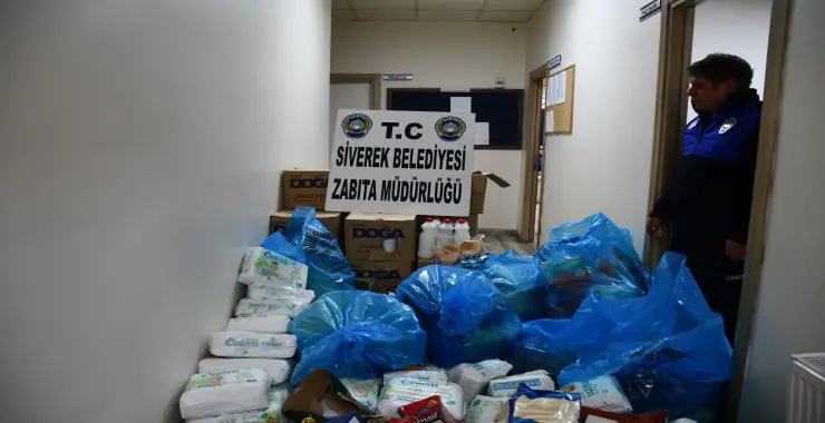 Siverek’te denetimlerde tespit edilen 5 ton bozuk ürün imha edildi