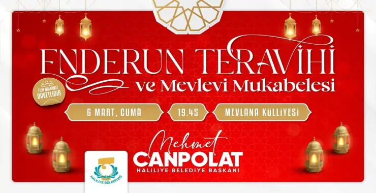 ENDERUN USULÜ TERAVİH GELENEĞİ HALİLİYE’DE YAŞATILACAK