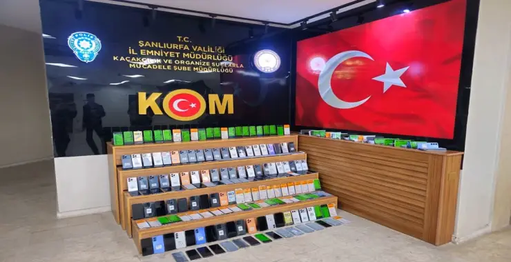 ŞANLIURFA’DA 4 MİLYONLUK KAÇAK CEP TELEFONU