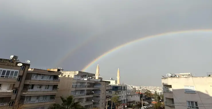 Şanlıurfa’da Bayramda Çifte Gökkuşağı Sürprizi